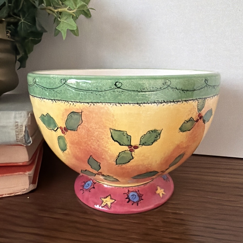 Sango Sweet Shoppe Christmas 7"‎ Footed Candy Bowl